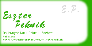 eszter peknik business card